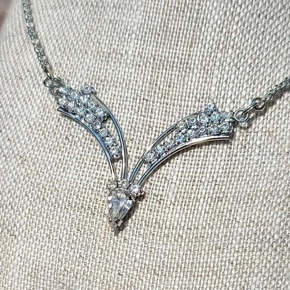 Vtg. Park Lane diamond bling necklace - Picture 4 of 6